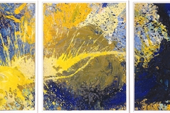 Getanzte Malerei_30 gelb-blau_345x140cm-3tlg_web